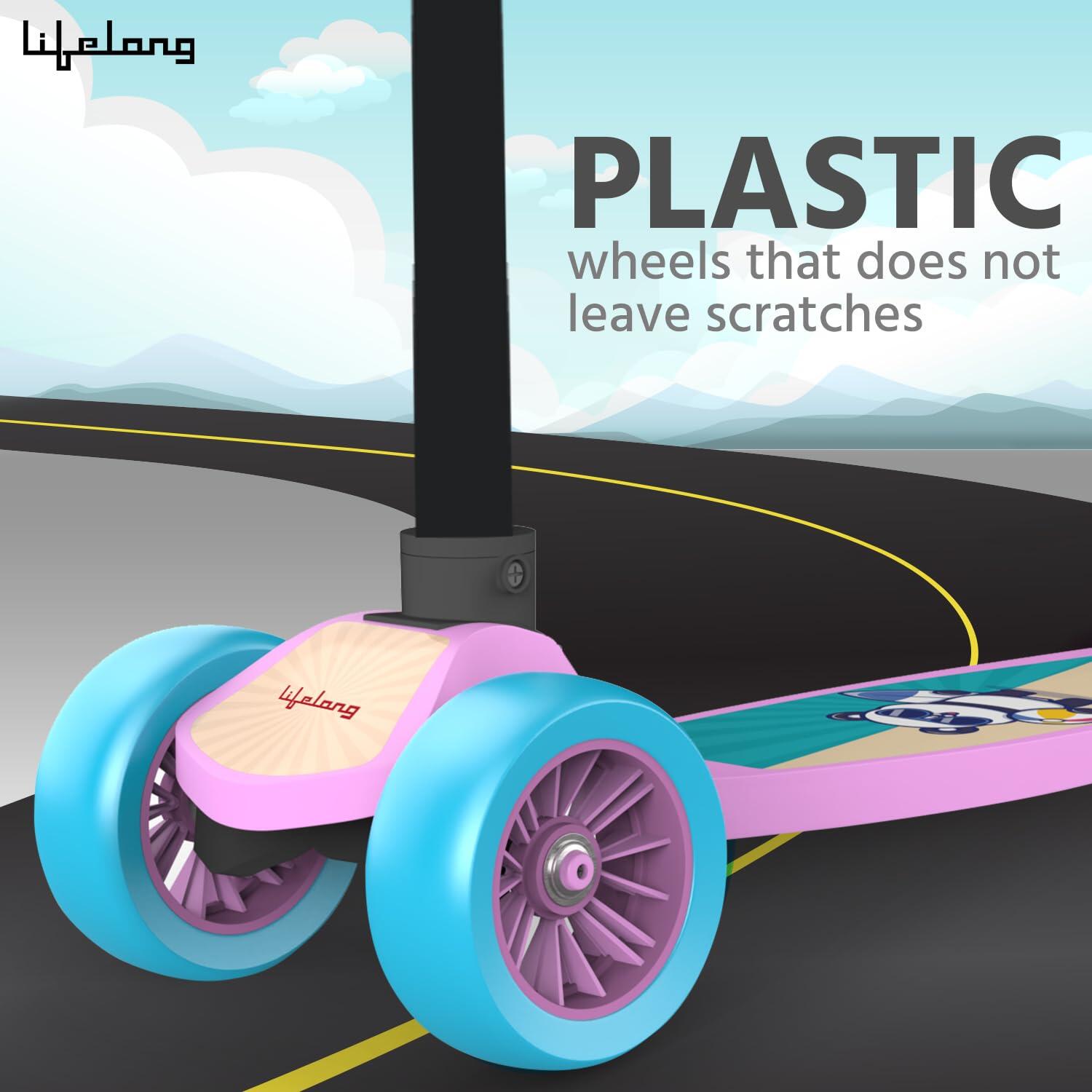 Lifelong Kick Scooter with Adjustable Height _PIPE_ Foldable Scooter _PIPE_ Skate Scooter for Kids with PVC Wheel _PIPE_ Max Use