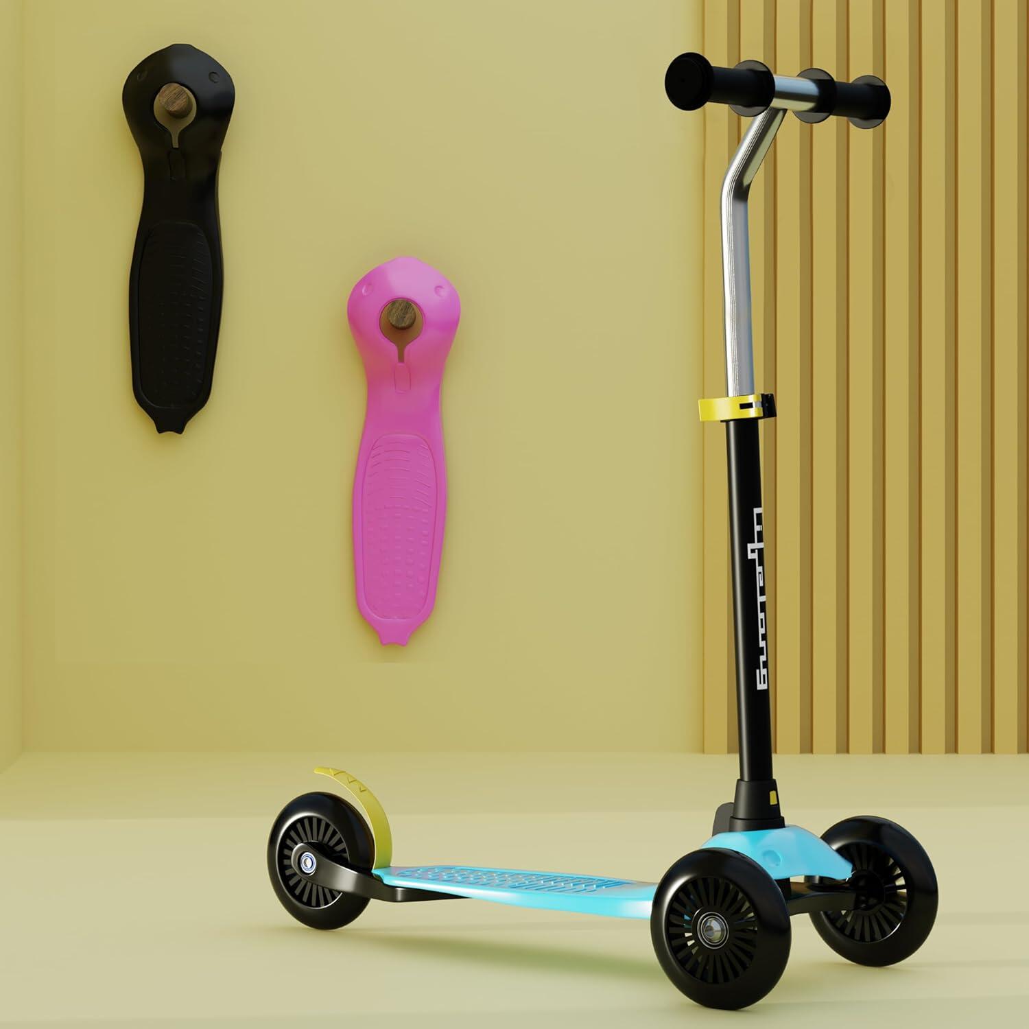Lifelong Scooter for Kids - Kids Scooter with 3 Changeable Colours, Aluminium Handle & Adjustable Height - Kick Scooter - Baby Scooter Toys for 3+ Year Old Boy & Girl - Skate Scooter - Multicolor-image-42