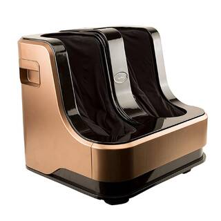 Lifelong Calf, Foot and Leg Massager Machine for Home - Pain Relief Massage for Legs - Heat + 4 Vibration Motors - Rolling, Kneading, and Shiatsu - Improve Blood Circulation, Dark Brown, 80W (LLM99)