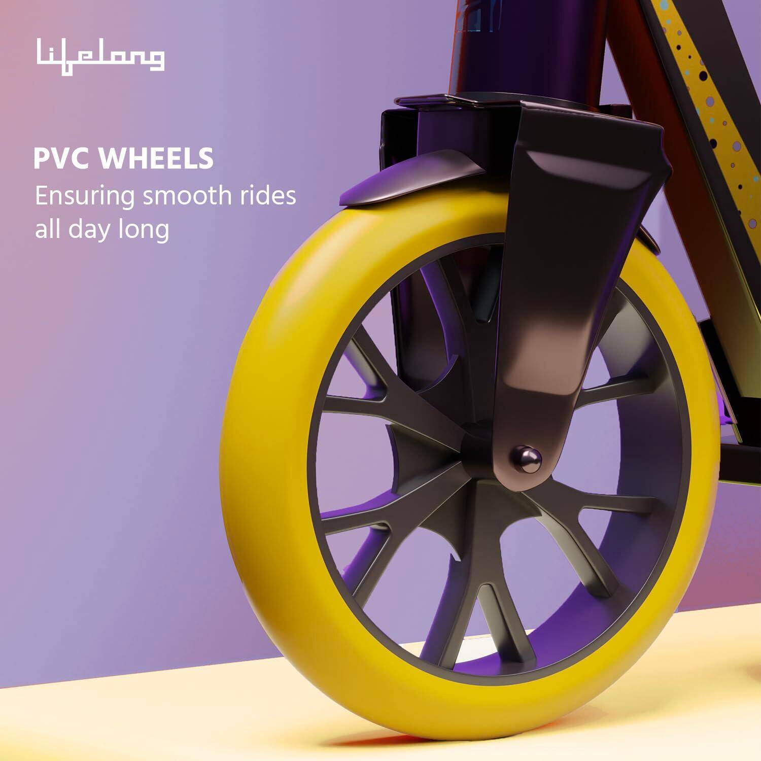 Lifelong Scooter for Kids 5+ Years - Foldable Aluminium Kids Scooter with Four Height Settings for Handle - Kick Scooter Capacit -  2