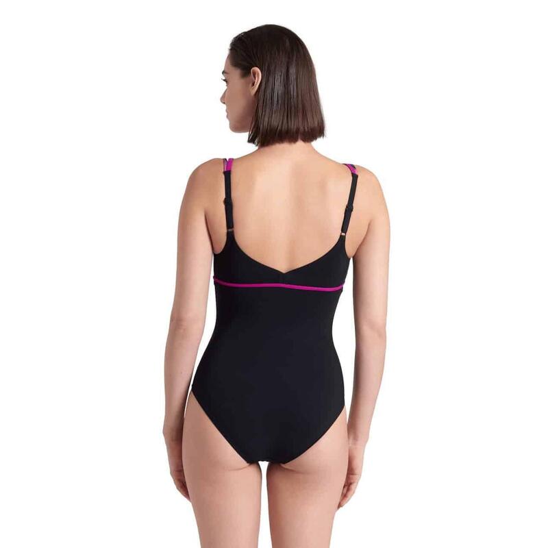 Maillot de bain femme Arena Bodylift Jennifer Wing Back C Noir-Violet