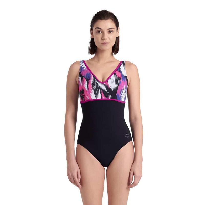 Arena W Bodylift Swimsuit Jennifer Wing Back C Black-Violet