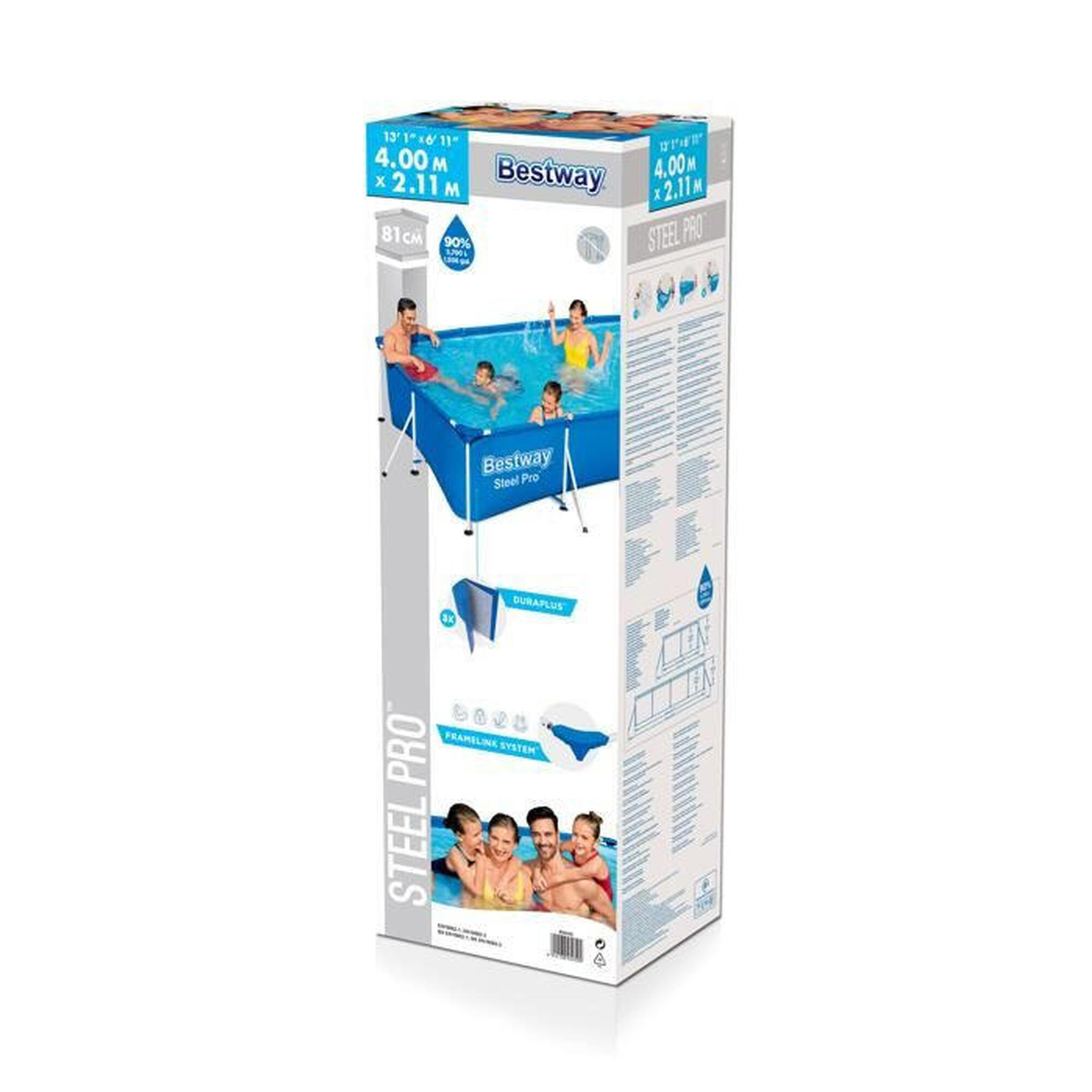 Piscină Detașabilă Bestway 56405cb 400 x 211 x 81 cm