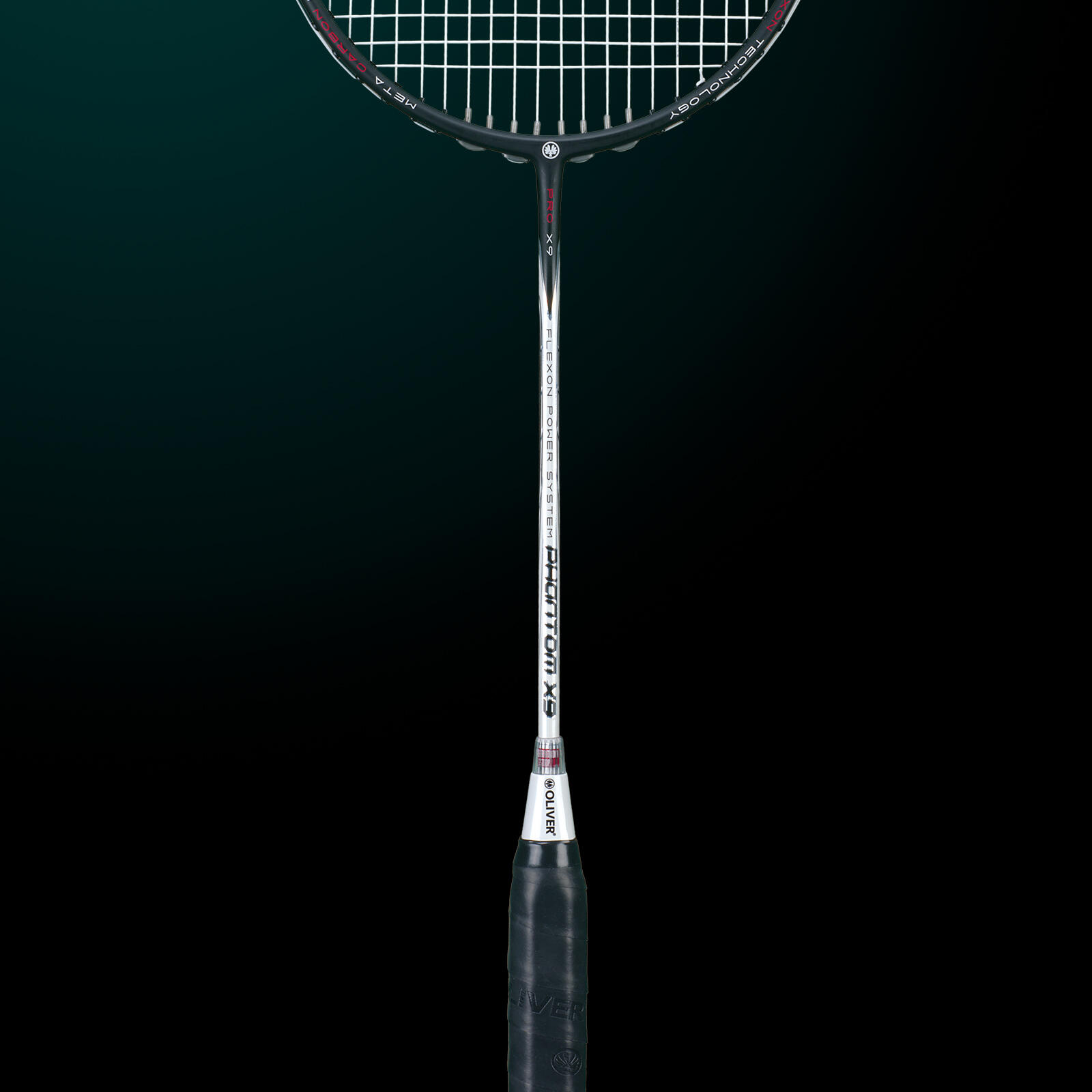 Raqueta de bádminton OLIVER - PHANTOM X9 negro/blanco 5/7