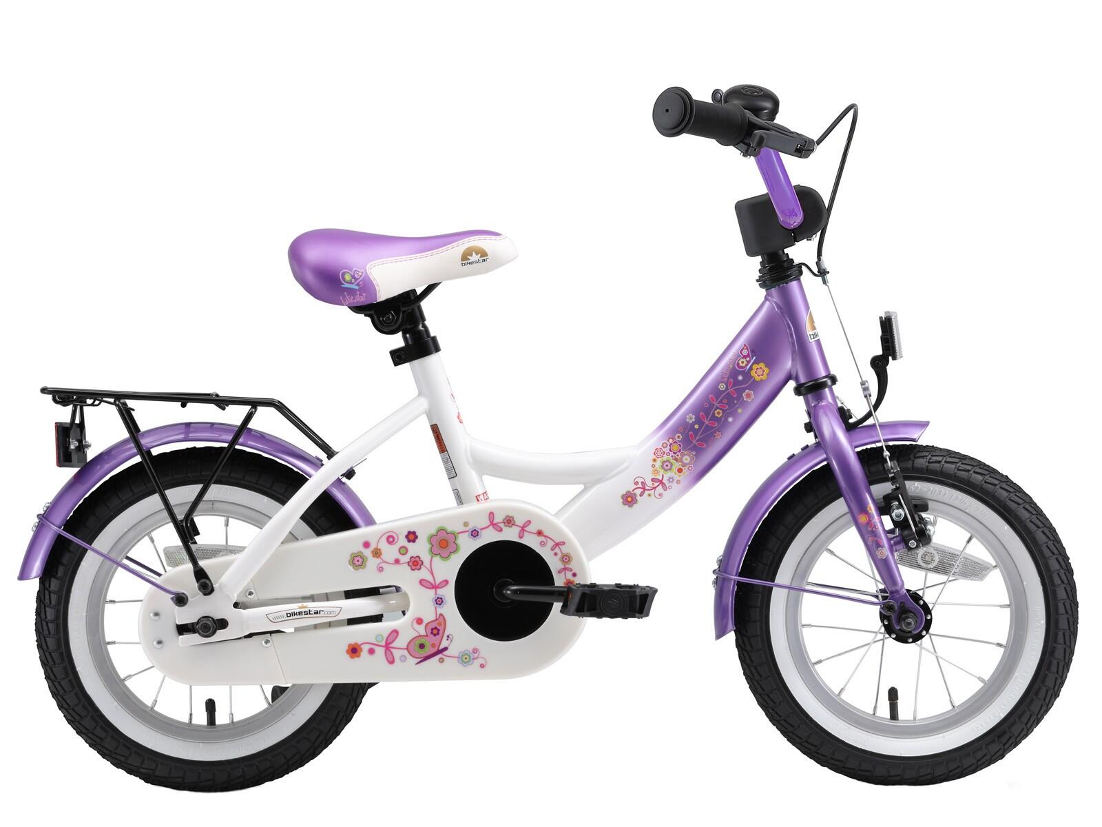 BIKESTAR Bikestar kinderfiets Classic 12 inch lila/wit