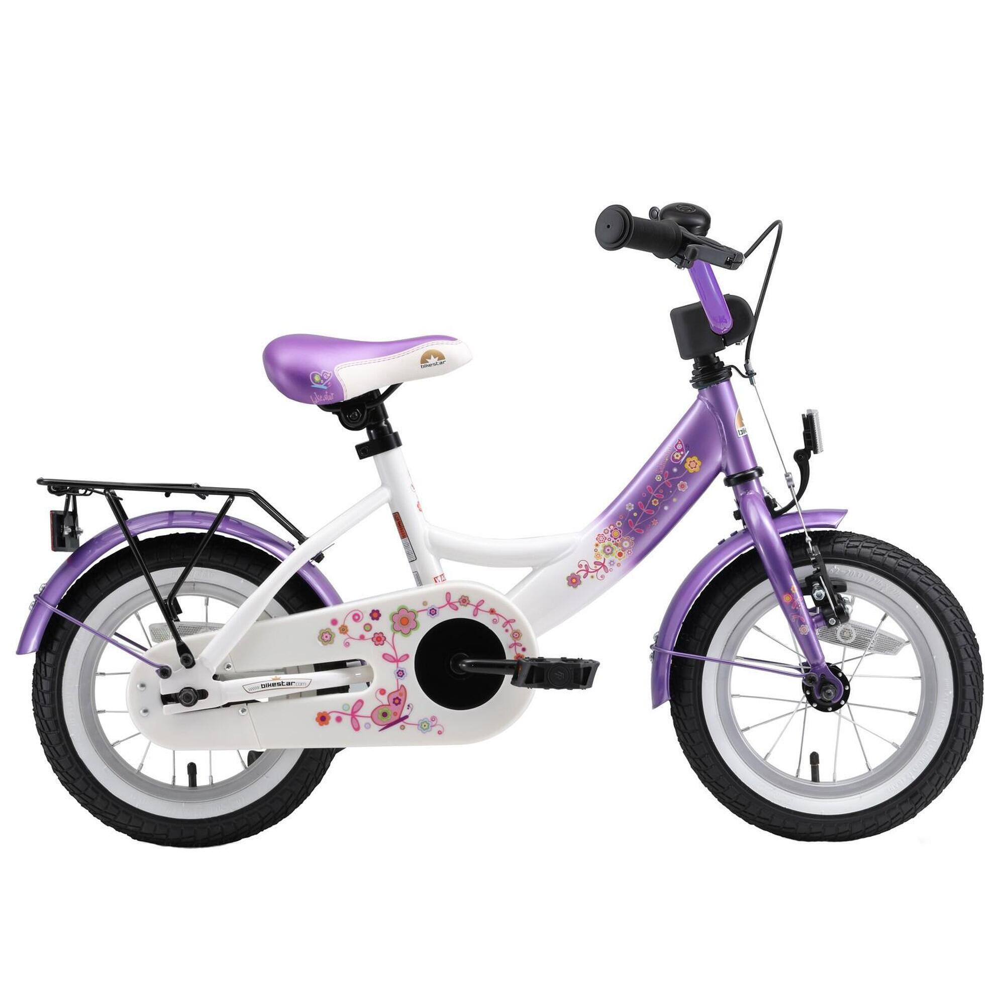 Bikestar - Vélo Enfant 12 Pouces À Partir De 3 - 5 Ans, Vtc Classic - Vélo Enfant - Violet - 12" - Decathlon
