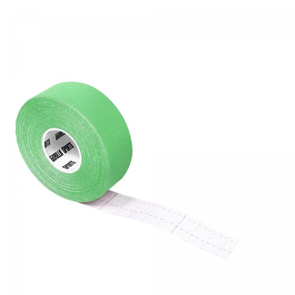 Taśma kinezjologiczna Gorilla Sports 2,5 cm jasnozielona