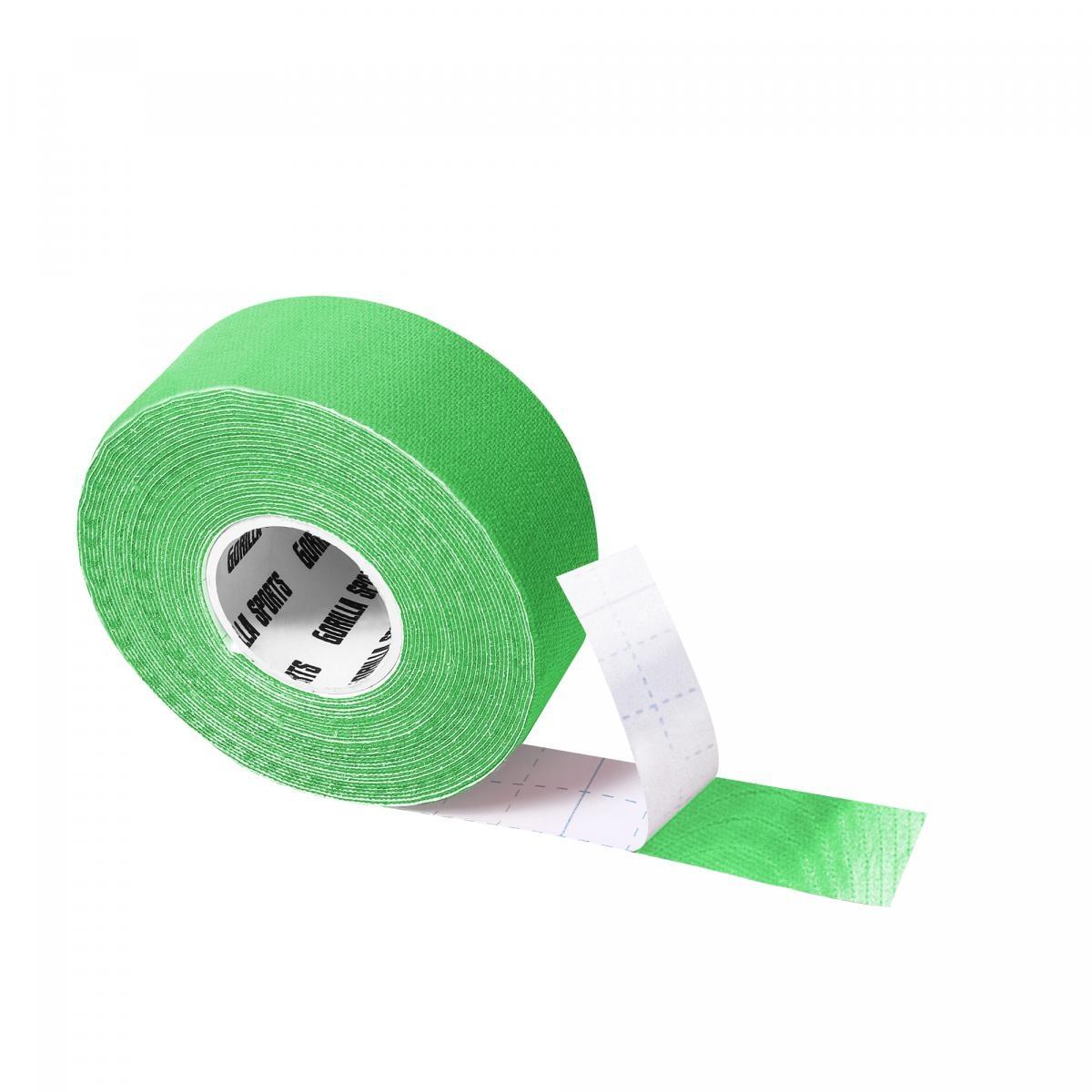 Taśma kinezjologiczna  Gorilla Sports 2,5 cm jasnozielona 3/4