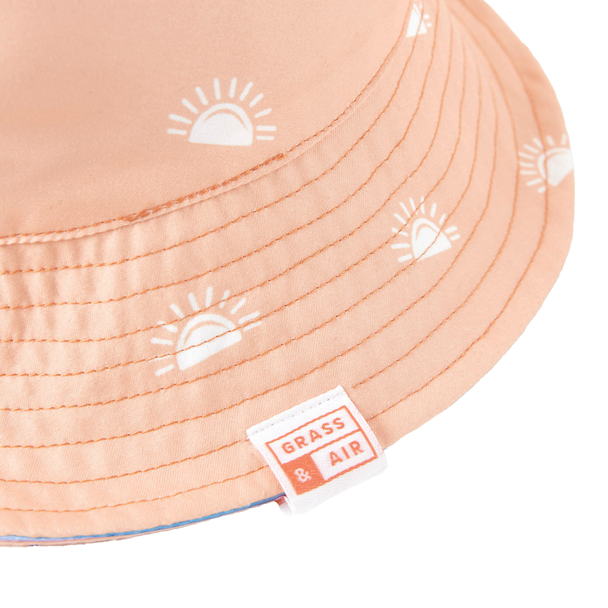 Peach Printed Sun Hat 2/3