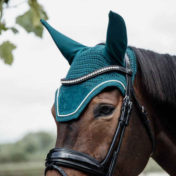 Kentucky Horsewear - Wellington Oornetje - Velvet - Smaragad - Voor Paard