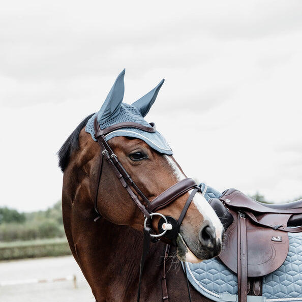 Bonnet anti-mouche Wellington velvet bleu clair cob 2/4