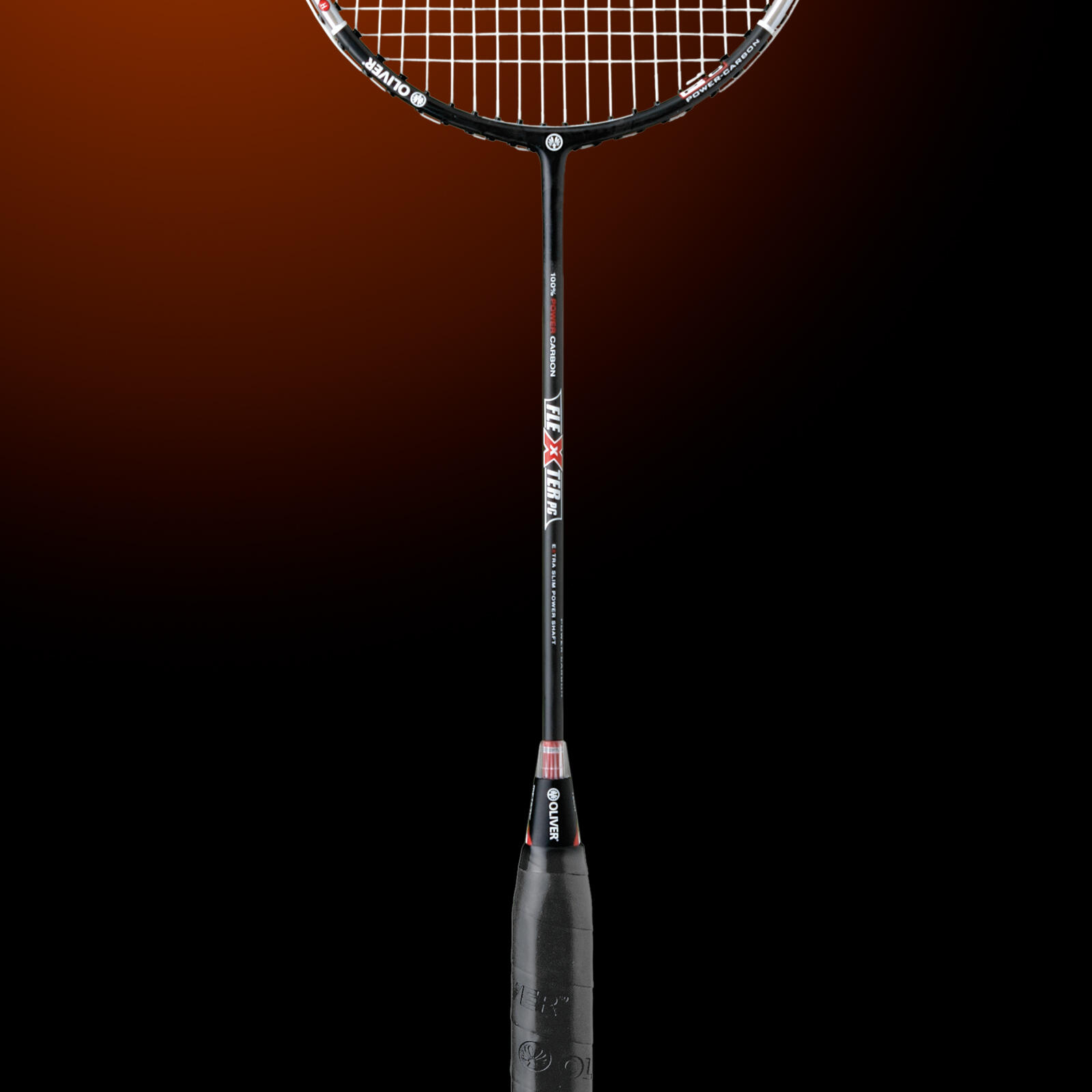 Raqueta de bádminton OLIVER - FLEXTER PC negro/plata 5/6