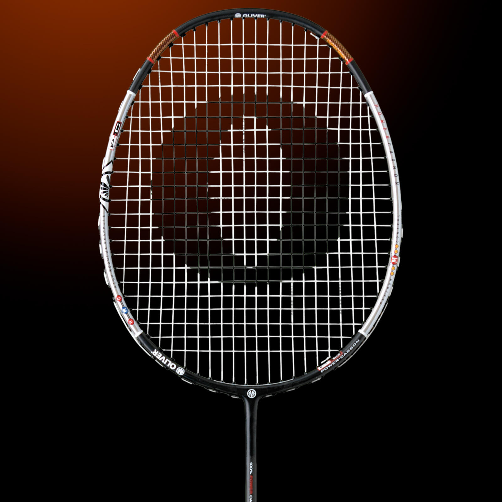 Raqueta de bádminton OLIVER - FLEXTER PC negro/plata 3/6