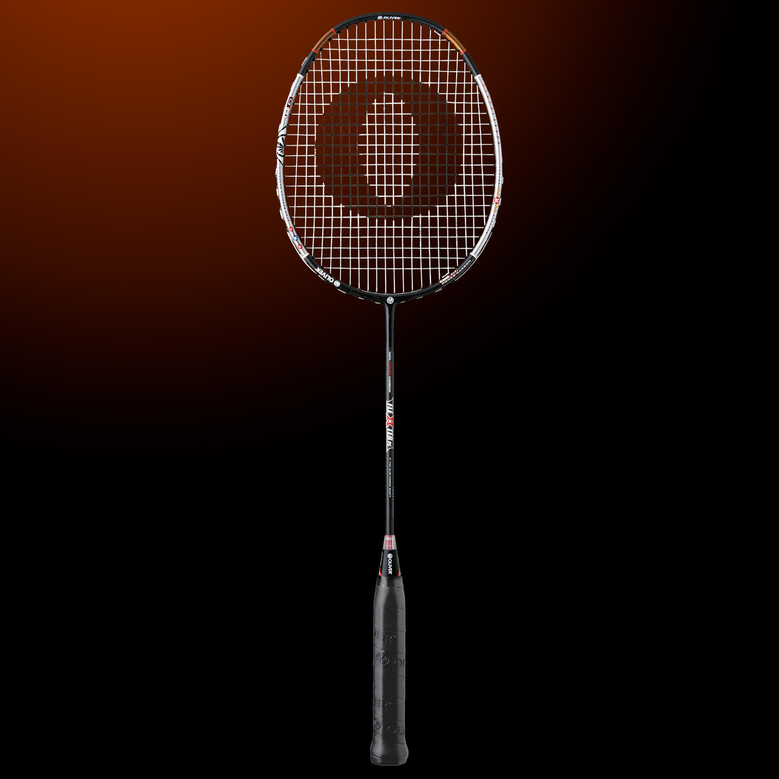 Raqueta de bádminton OLIVER - FLEXTER PC negro/plata 2/6
