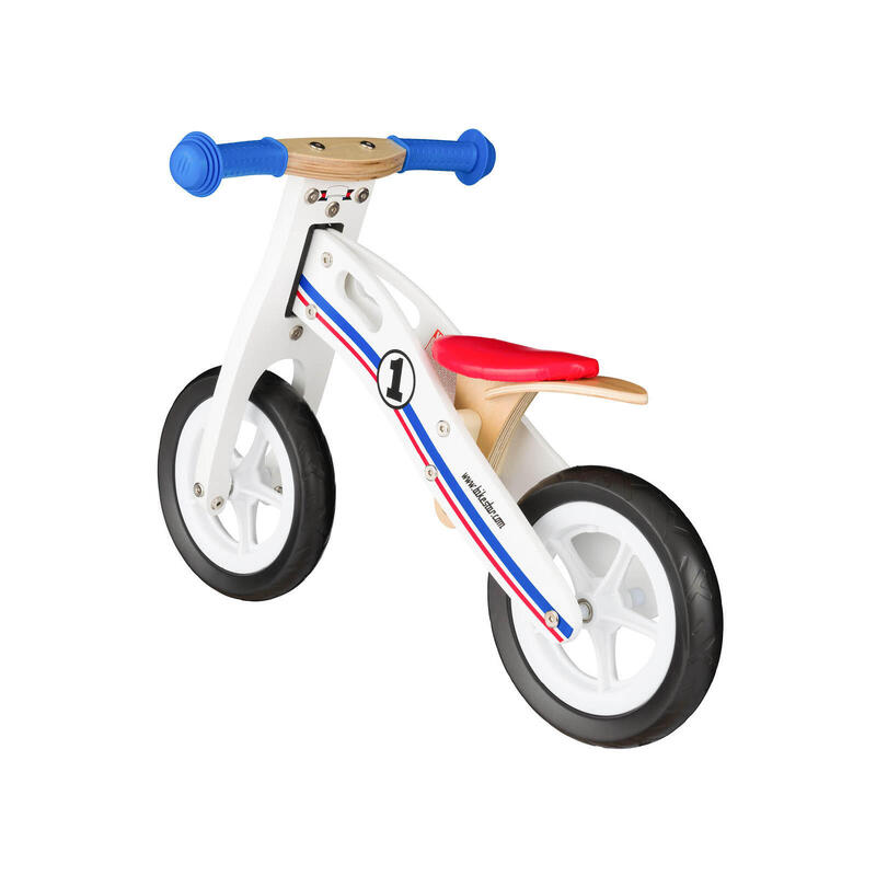 Bicicleta sin pedales infantil 10 pulgadas BIKESTAR sport madera blanco 2 años