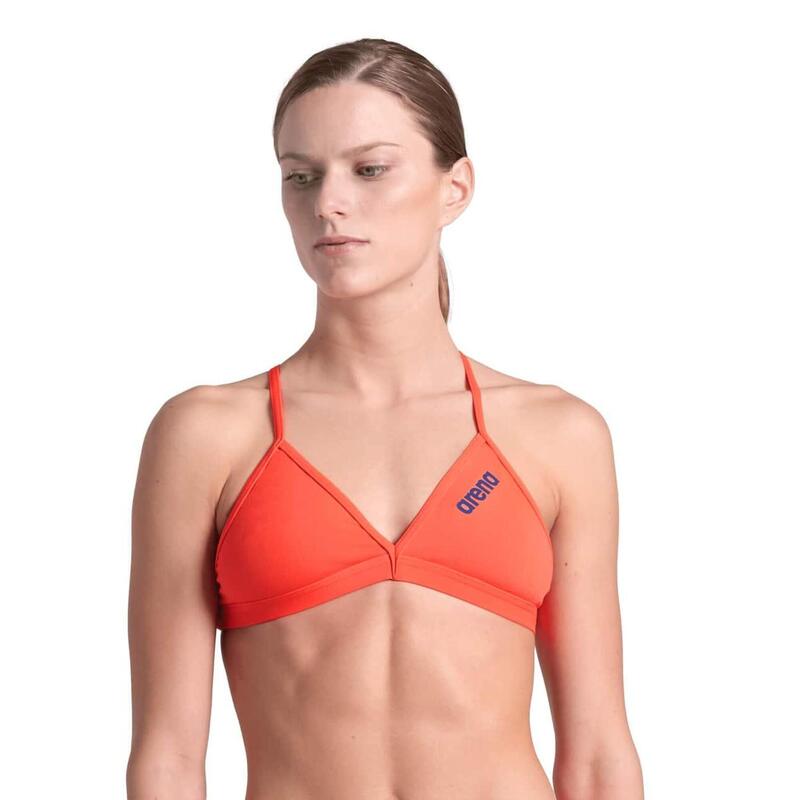 Arena W Team Swim Top Tie Back Solid bright Coral