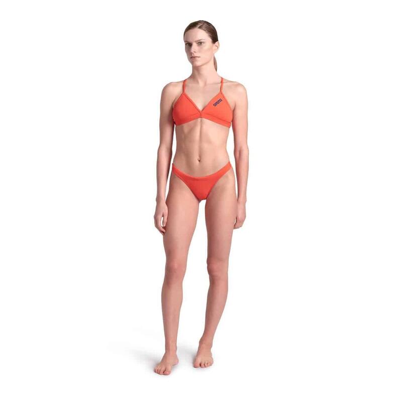 Arena W Team Swim Top Tie Back Solid bright Coral