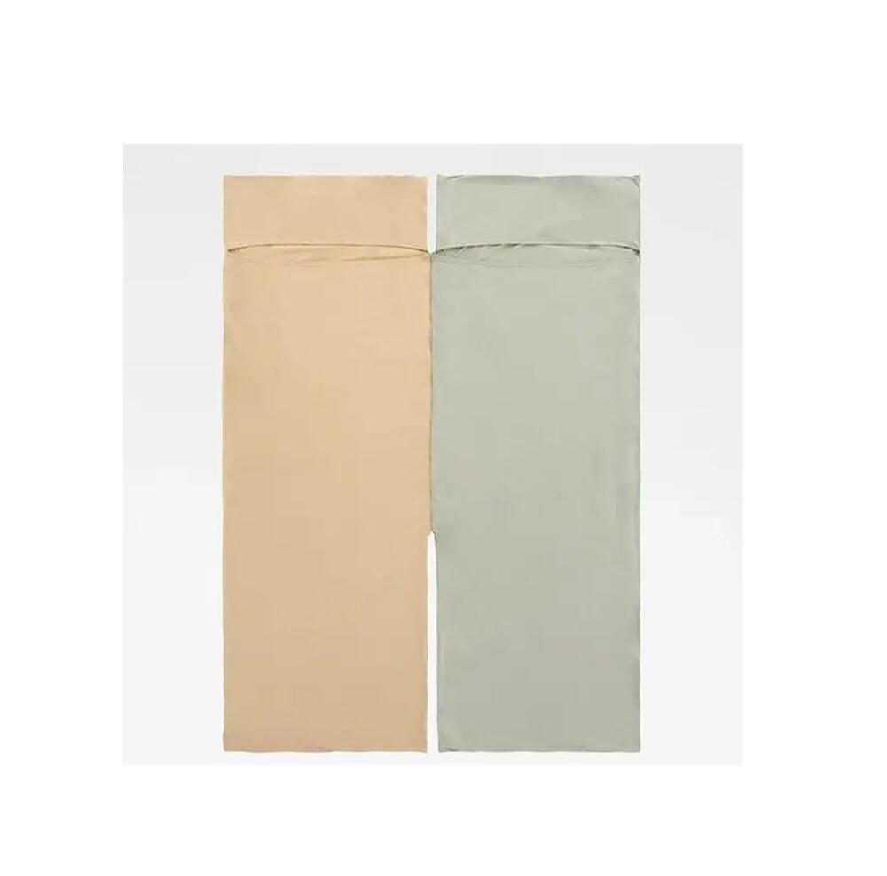 Forro Interior para Saco de Dormir de Algodón Khaki Claro 2/6