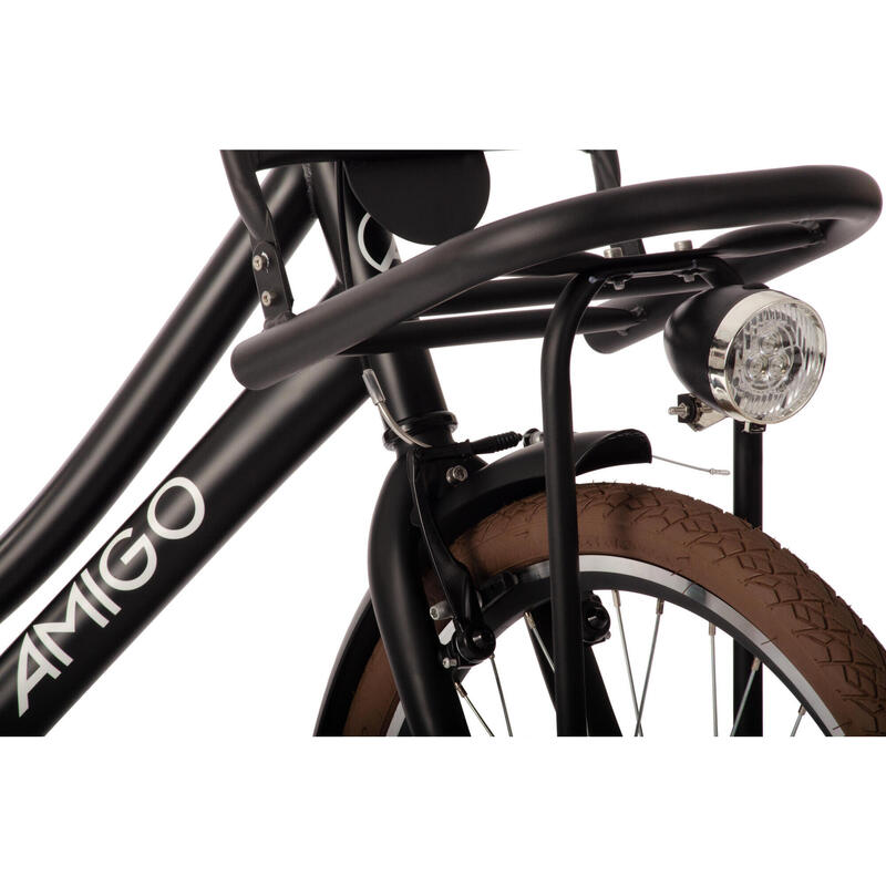 AMIGO Transportfiets Kinderen Sturdy 20 Inch 32 cm Meisjes Terugtraprem Matzwart