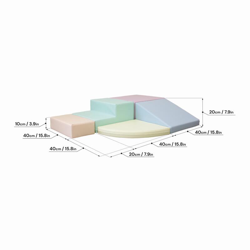 Blocs de Construction en Mousse Corner Climber, pastel