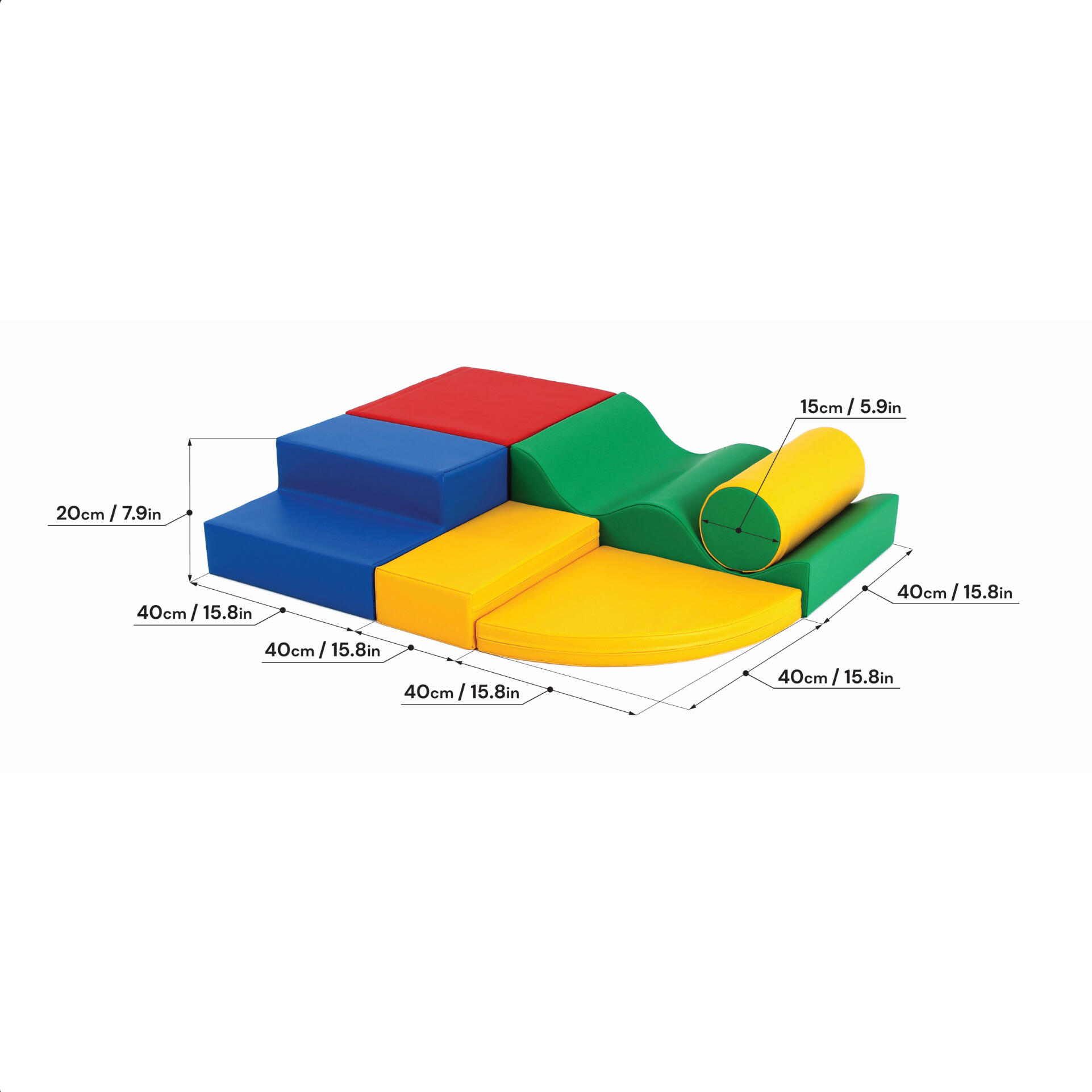 Zachte speel- en activiteiten set Explorer, soft play, foamblokken, multicolore 4/4