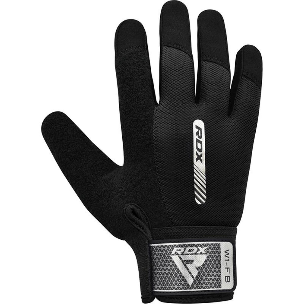 Gym Weight Lifting Gloves W1 Full Black RDX SPORTS Decathlon