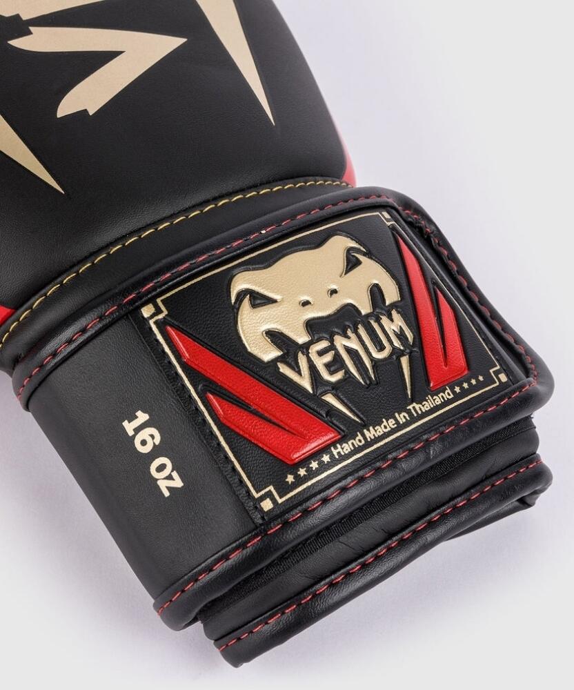 Boxerské rukavice VENUM ELITE - černo/zlato/červené 5/7
