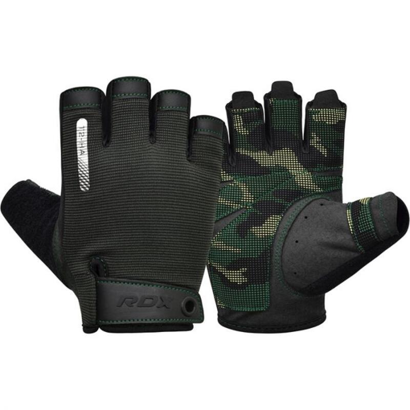 Guantes de fitness T1 - Con las puntas de los dedos abiertas - Camuflaje - Unise