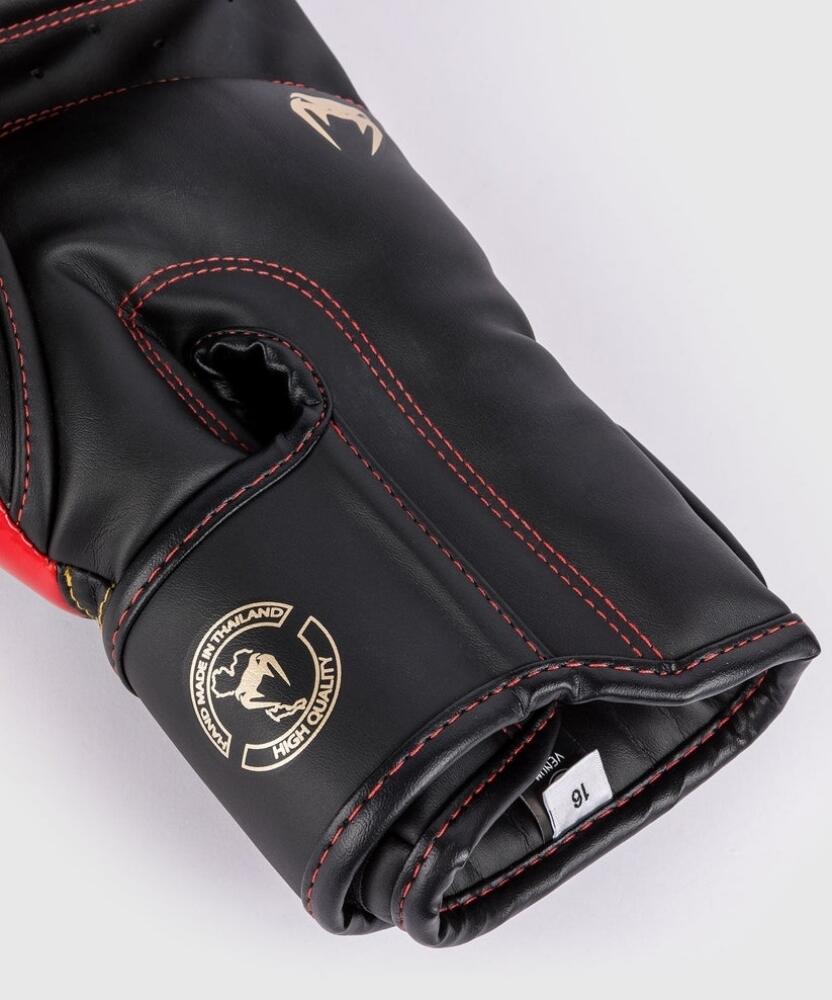 Boxerské rukavice VENUM ELITE - černo/zlato/červené 7/7