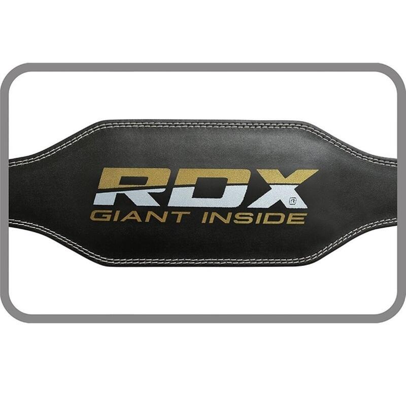 RDX Belt Cinturón de levantamiento de pesas de cuero de 6"