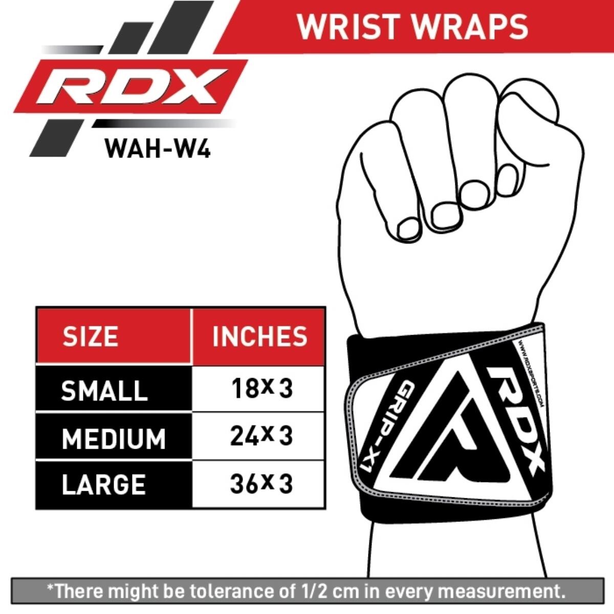 Gym Wrist Wrap W4 Red 18S RDX SPORTS Decathlon