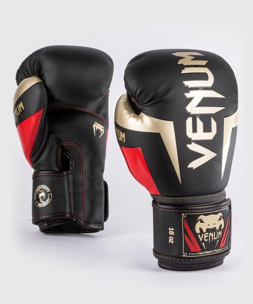 Boxerské rukavice VENUM ELITE - černo/zlato/červené 2/7