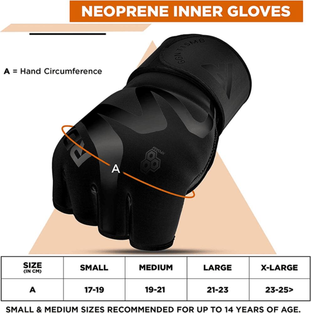 Guanti interni in neoprene RDX T15 Noir 2/7