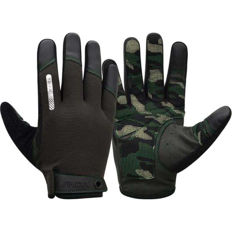 Gants de gymnastique T2 - Doigt complet - Vert armée - L