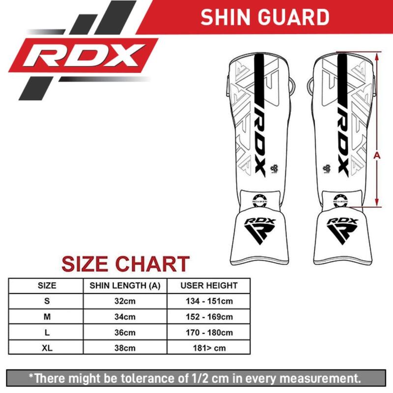 Protectii tibie Rdx F6 Kara MMA, auriu, L