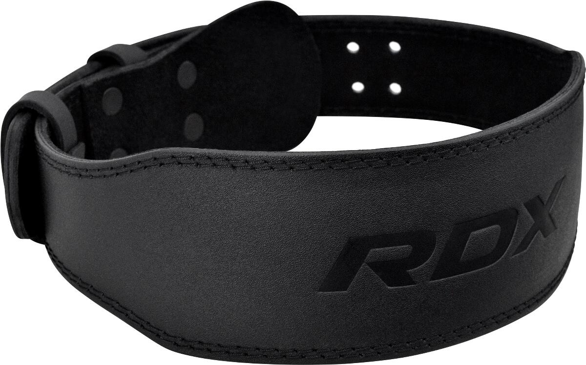 RDX 4 Inch Padded Leather Weightlifting Fitness Gym Belt RDX SPORTS Decathlon
