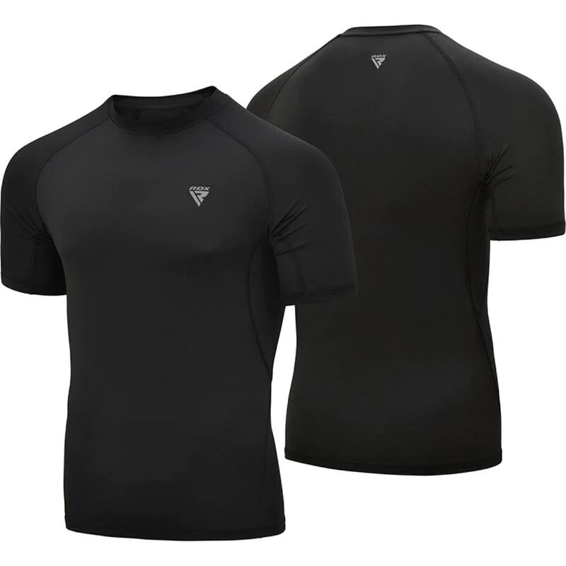 Tricou compresie Rdx T15  Rash Guard, Negru, L