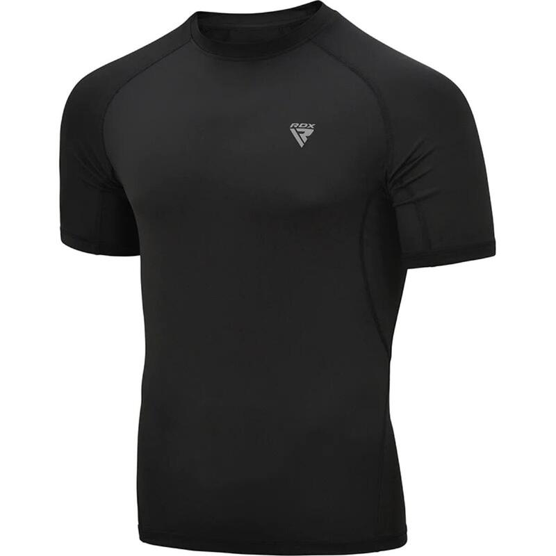 Tricou compresie Rdx T15  Rash Guard, Negru, L