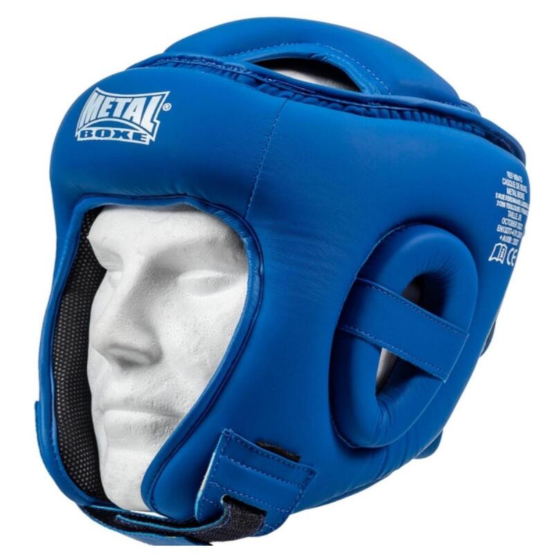 Casco de boxeo competición JUNIOR-AZUL