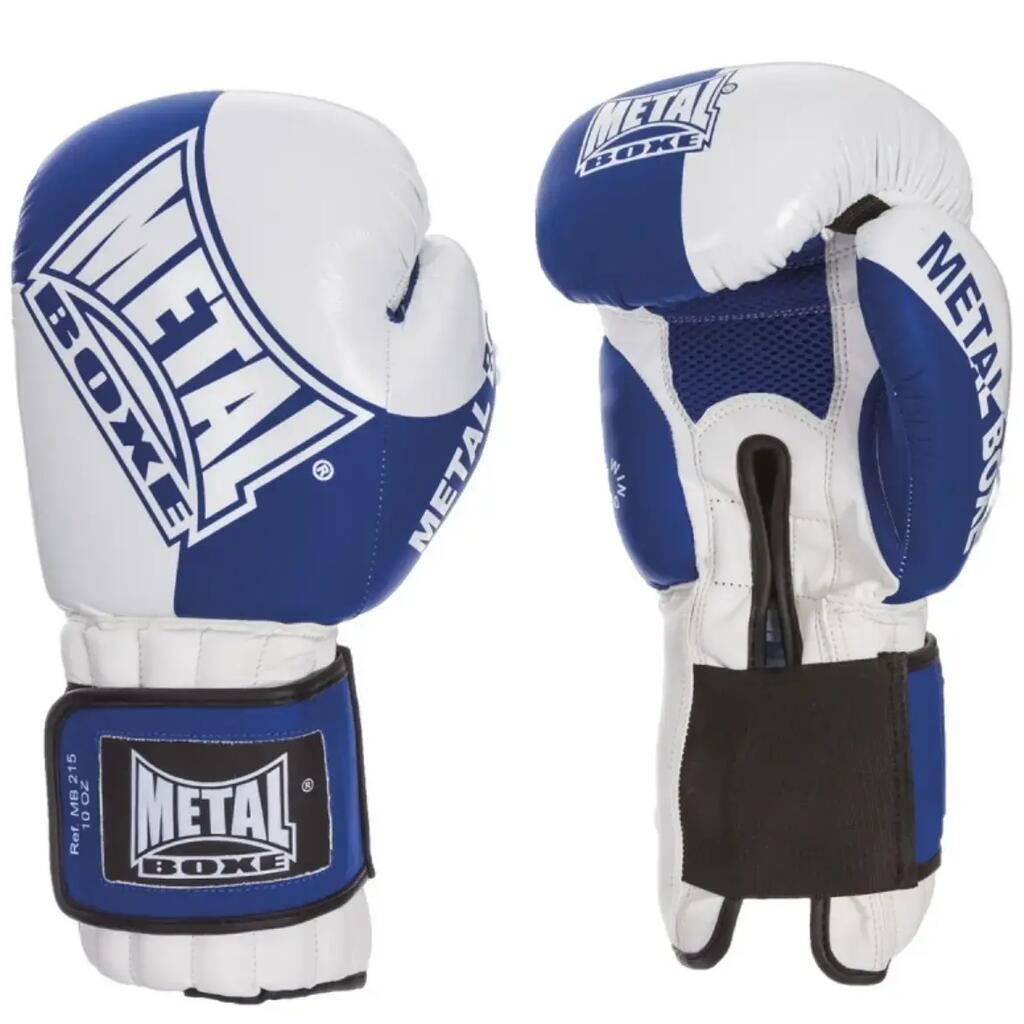 Metal Boxe Gant Entr Bf Velcro Bleu 10 oz