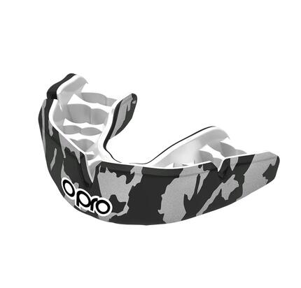 Protège-dents Instant Custom Fit OPRO Camo – Noir/Blanc/Argent