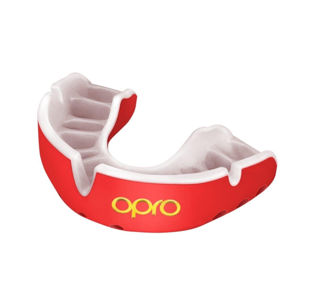 Mundschutz OPRO Gold Erwachsene – Rot/Perlmutt 1/7