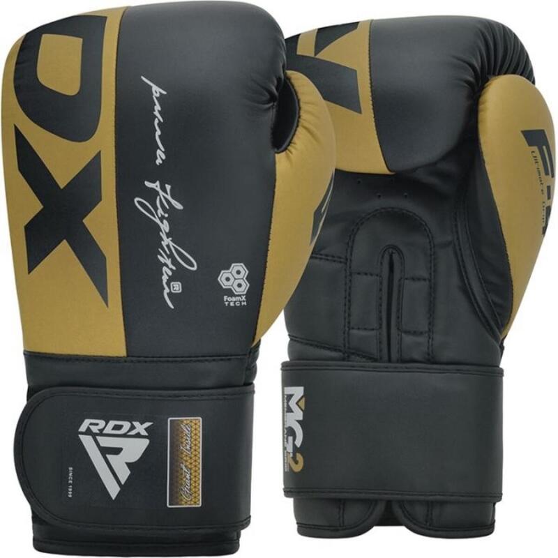 Manusi box sparring RDX F4, Auriu/negru, 12oz