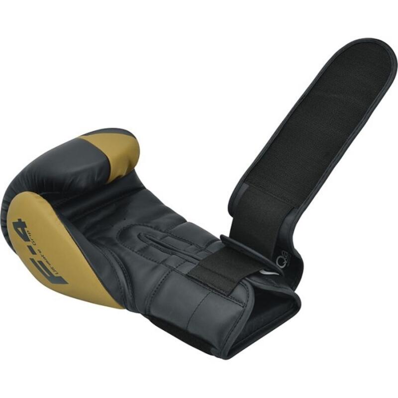 Manusi box sparring RDX F4, Auriu/negru, 12oz