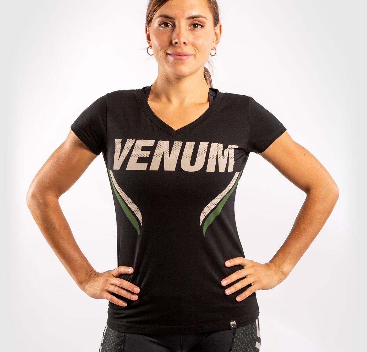 VENUM Venum ONE FC Impact T-shirt - for women - Black/Khaki