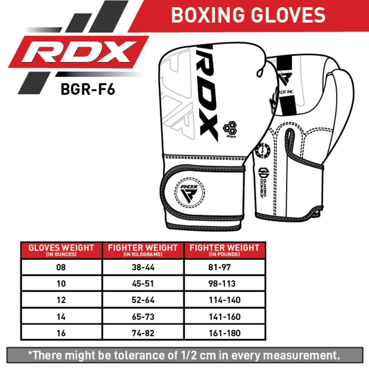 Gants de boxe RDX F6 Enfant – Noir/Blanc – 6oz 2/7