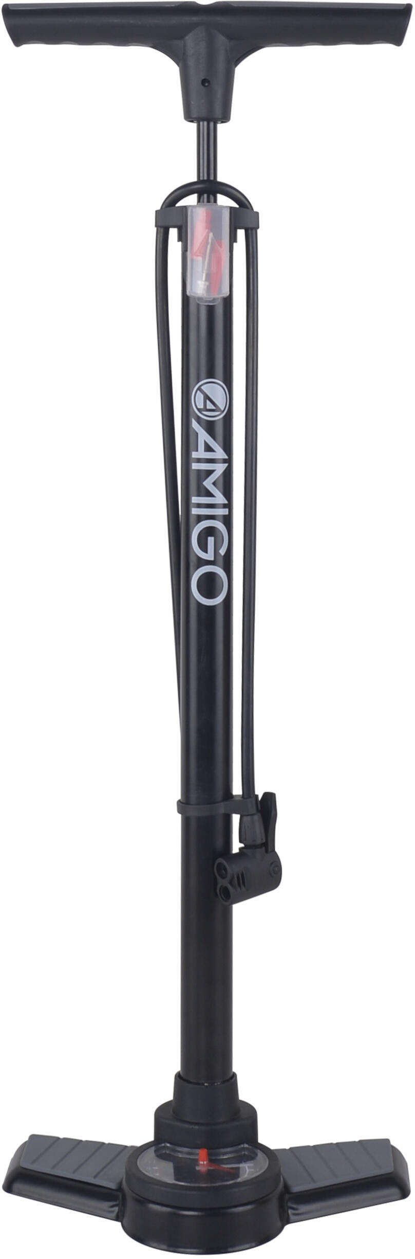 AMIGO AMIGO luxe fietspomp met drukmeter 11 Bar 73 cm zwart