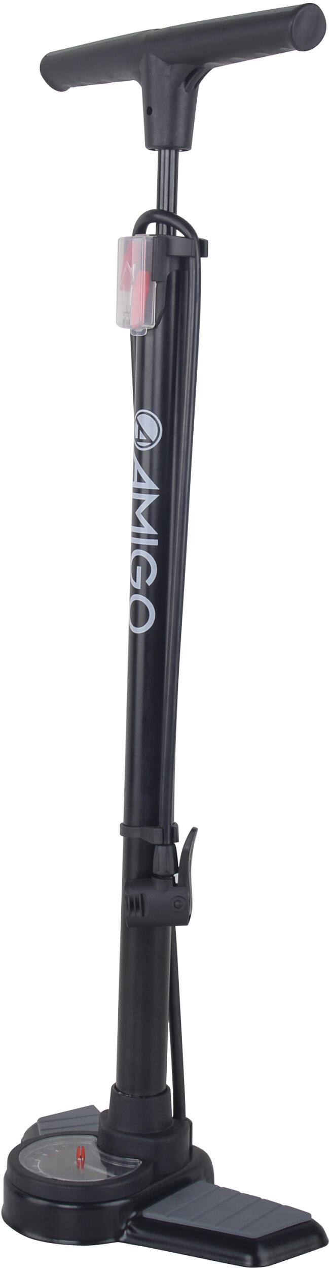 luxe fietspomp met drukmeter 11 Bar 73 cm zwart 6/7