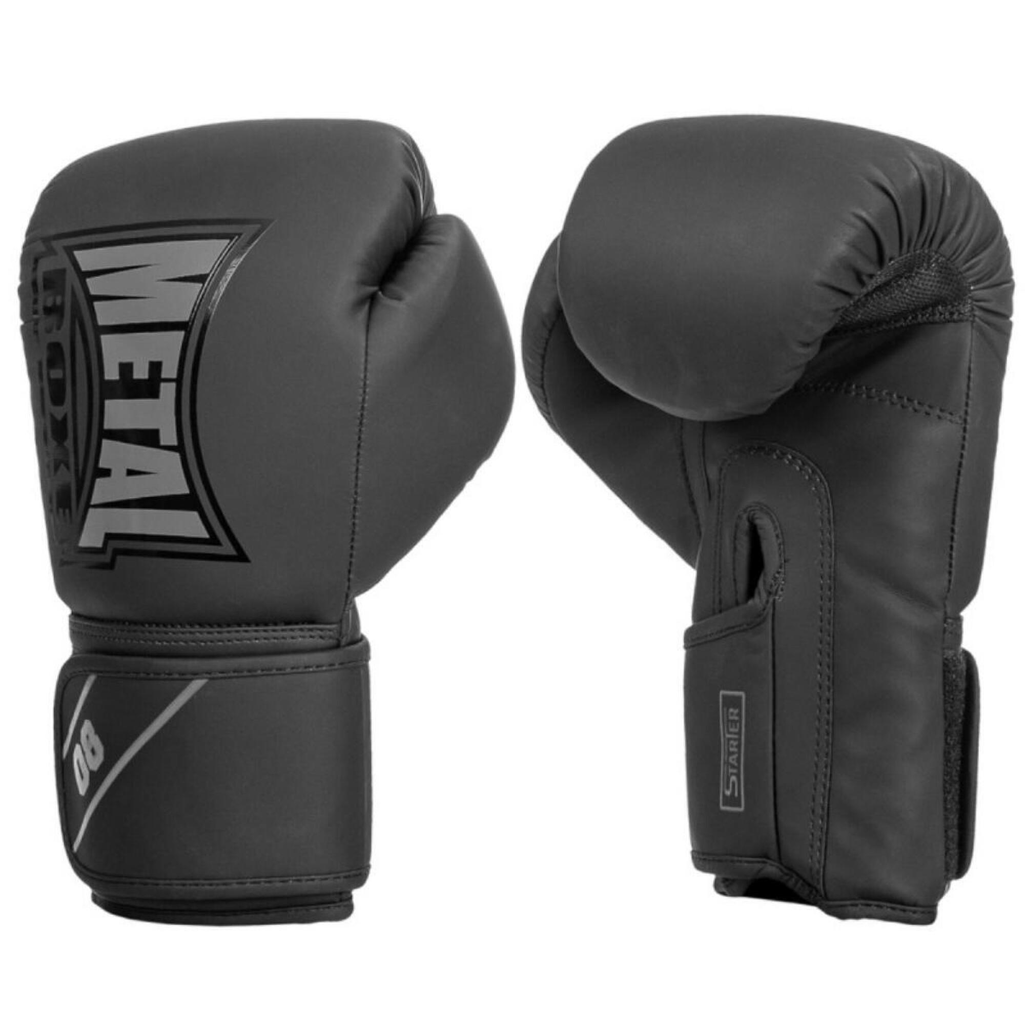 Metal Boxe - Metal Boxe Gants D'Entrainement Starter Noir/gris 12 Oz - Gants De Boxe - Gris|noir - 12 Oz - Decathlon