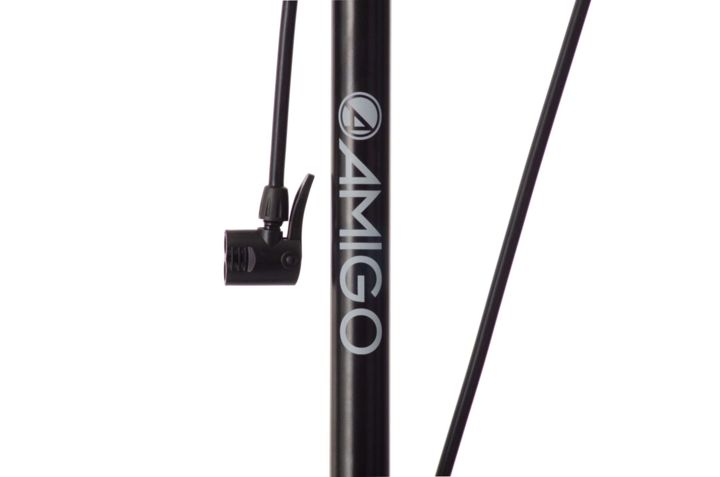 luxe fietspomp met drukmeter 11 Bar 73 cm zwart 4/7